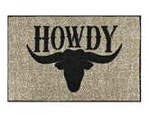 "Howdy" Steer Welcome Mat